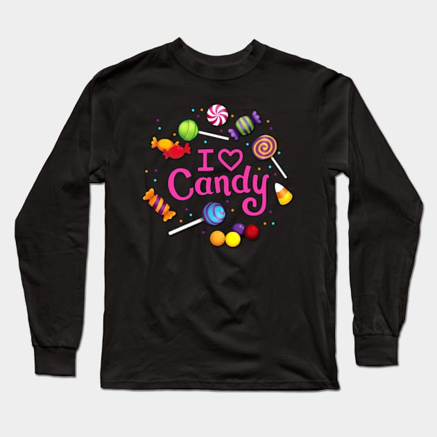 I Love Candy Long Sleeve T-Shirt by 513KellySt